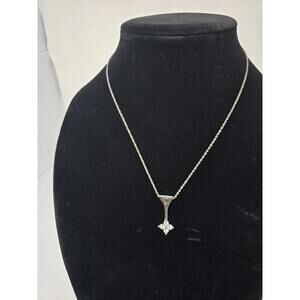 Vintage Danecraft Sterling Silver Necklace Chain w Modernist